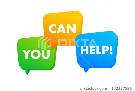Asking for help and assistance with speech bubbles Asking for help and assistance with speech bubbles 132287526