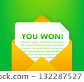 Winning notification email receiving mail message concept 132287527
