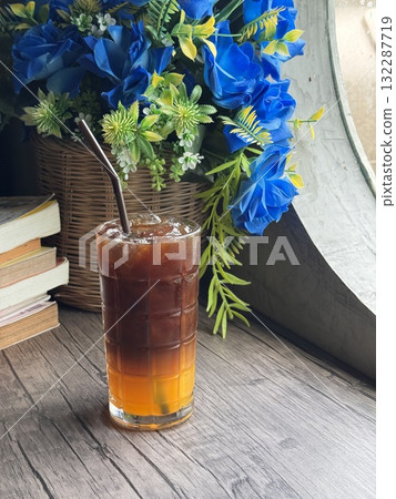 Refreshing Orange Americano Coffee with Citrus Twist Refreshing Orange Americano Coffee with Citrus Twist 132287719