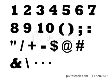 字母 3 數字黑色 132287816