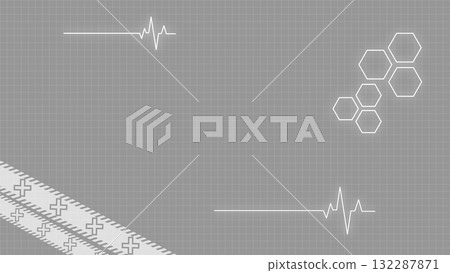 10-second loop animation featuring electrocardiograms, cross marks, and medical images 10-second loop animation featuring electrocardiograms, cross marks, and medical images 132287871