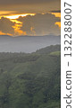 Beautiful Green Mountain Valley Sunset in Northern Thailand 132288007