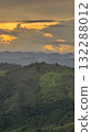 Beautiful Green Mountain Valley Sunset in Northern Thailand 132288012