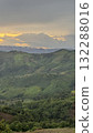 Beautiful Green Mountain Valley Sunset in Northern Thailand 132288016