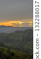 Beautiful Green Mountain Valley Sunset in Northern Thailand 132288017
