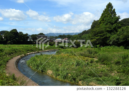 盛夏時節,都岐川沿岸清爽的濱水步道 盛夏時節,都岐川沿岸清爽的濱水步道 132288126
