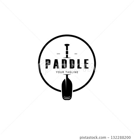 simple paddle logo,design for surfing,rafting,canoe,boat,surfing and rowing equipment business,vector simple paddle logo,design for surfing,rafting,canoe,boat,surfing and rowing equipment business,vector 132288200
