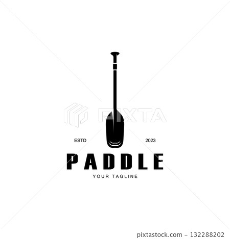 simple paddle logo,design for surfing,rafting,canoe,boat,surfing and rowing equipment business,vector simple paddle logo,design for surfing,rafting,canoe,boat,surfing and rowing equipment business,vector 132288202