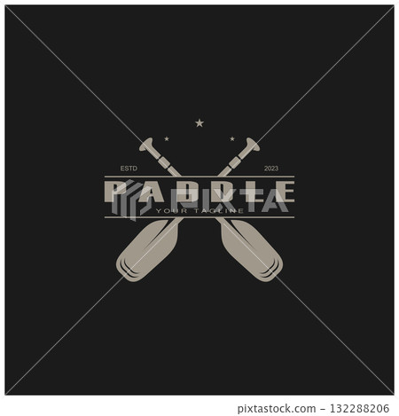 simple paddle logo,design for surfing,rafting,canoe,boat,surfing and rowing equipment business,vector simple paddle logo,design for surfing,rafting,canoe,boat,surfing and rowing equipment business,vector 132288206