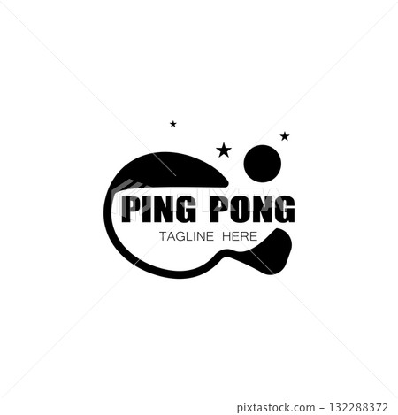 simple table tennis logo, ping pong creative logo template. sports games, clubs, tournaments and championships. vector 132288372