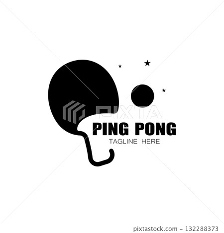 simple table tennis logo, ping pong creative logo template. sports games, clubs, tournaments and championships. vector simple table tennis logo, ping pong creative logo template. sports games, clubs, tournaments and championships. vector 132288373