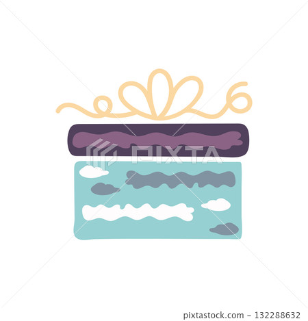 Gift box set, gift illustrations, colorful silhouettes with bows and ribbons, vector Gift box set, gift illustrations, colorful silhouettes with bows and ribbons, vector 132288632