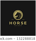 Chess strategy game logo with horse, king, pawn, minister and rook. Logo for chess tournament, chess team, chess championship, chess game application. 132288818
