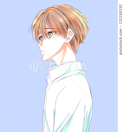 Sad man profile Sad man profile 132289192