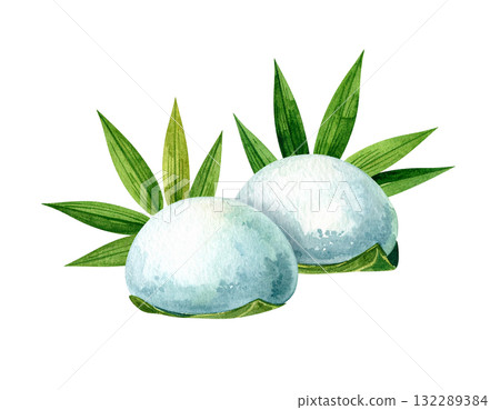 日本甜點例證材料 日本甜點例證材料 132289384