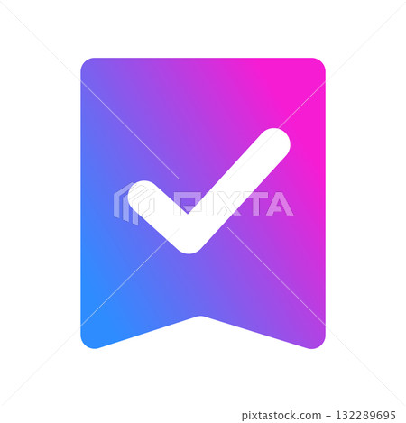 複選標記徽章圖示、認證標記、儲存、漸層、RGB 複選標記徽章圖示、認證標記、儲存、漸層、RGB 132289695