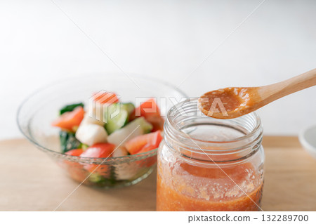 Tomato salad and tomato koji Tomato salad and tomato koji 132289700