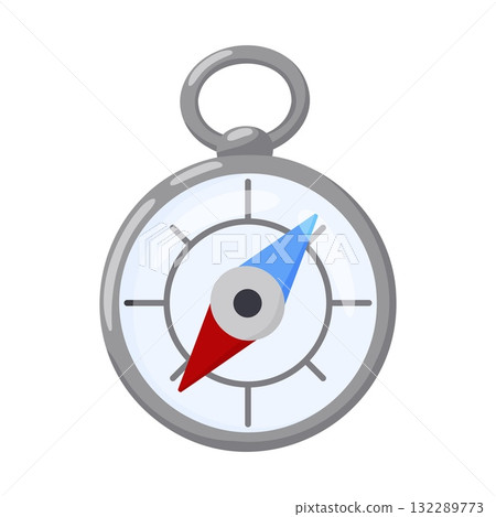 Round Compass Navigation Isolated Icon Round Compass Navigation Isolated Icon 132289773