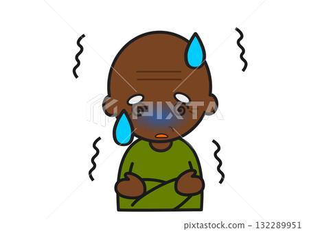 Black grandfather feeling chills Black grandfather feeling chills 132289951