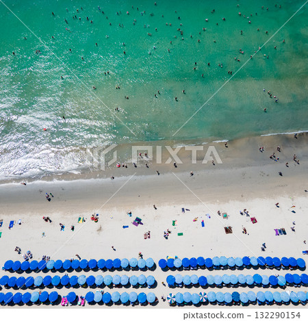Aerial view of Kata beach in Phuket, Thailand. Aerial view of Kata beach in Phuket, Thailand. 132290154
