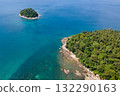 Aerial seascape of Ko Pu island near Kata beach in Phuket, Thailand. 132290163