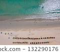 Aerial view of Kata beach in Phuket, Thailand. 132290176