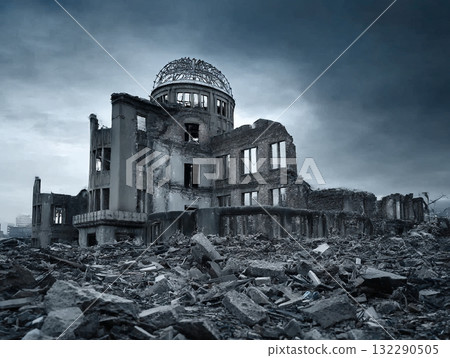 原子彈爆炸圓頂屋殘骸插圖 原子彈爆炸圓頂屋殘骸插圖 132290505