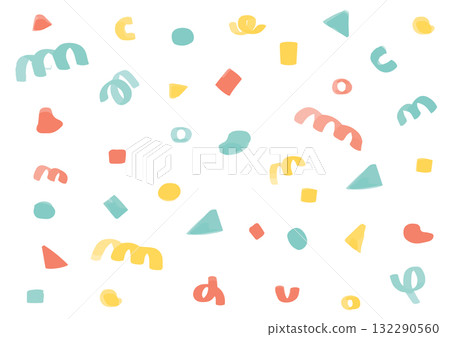 Marker-style hand-drawn graphic background material 132290560