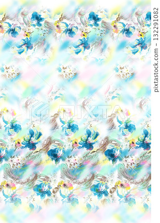 Handpainted Diverse Floral Pattern Collection Decorative Artwork Assortment 132291082