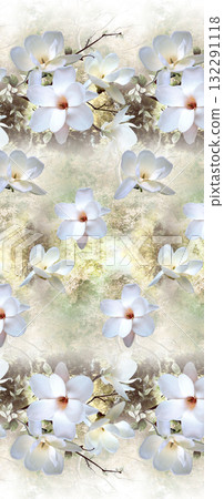 Handpainted Diverse Floral Pattern Collection Decorative Artwork Assortment 132291118