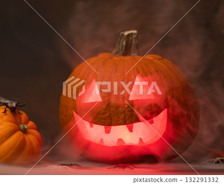 Creepy Halloween Pumpkin 132291332