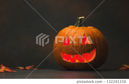 Creepy Halloween Pumpkin 132291338