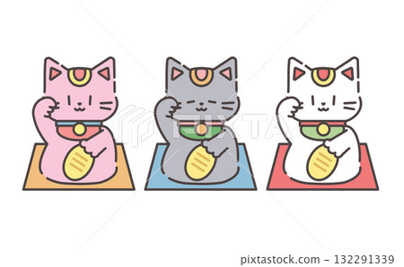 幸運招財貓硬幣套裝 - 帶來好運的右手招財貓 幸運招財貓硬幣套裝 - 帶來好運的右手招財貓 132291339