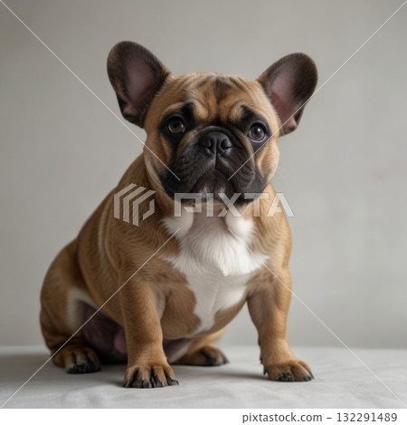 French bulldog portrait shot in studio French bulldog portrait shot in studio 132291489