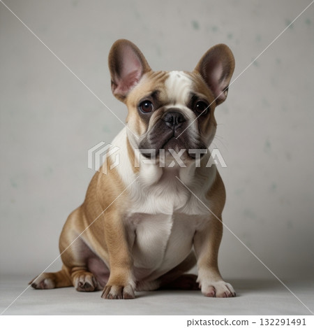 French bulldog portrait shot in studio French bulldog portrait shot in studio 132291491