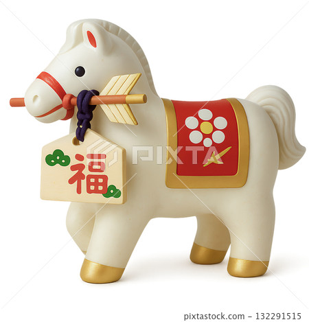 Hamaya and White Horse Ornaments: Auspicious Decorations for the New Year 132291515