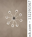 low angle view of crystal ceiling lamp 132291567