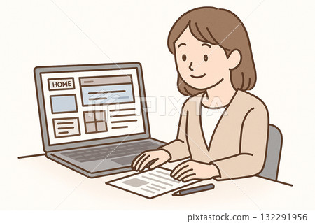 就業支援、職業培訓、在電腦上建立網站 132291956