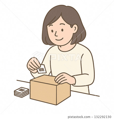 就業支援、職業培訓、貼紙貼上工作 132292130