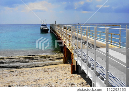 The road to the sea October Okinawa main island 426 High-speed ferry and pier, Nagannu Island 132292263