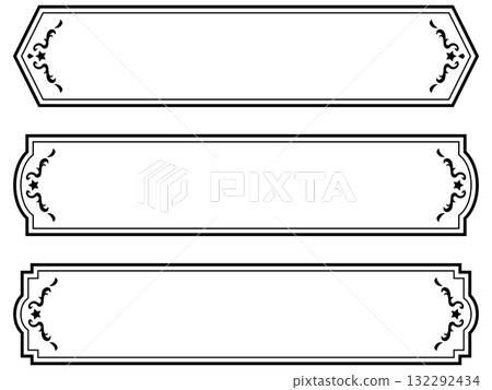 Antique/Frame/Border/Title/Black/Illustration/Material 132292434