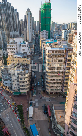 Oct 11 2025 Busy Boundary Street Crossing Tai Kok Tsu 132292808