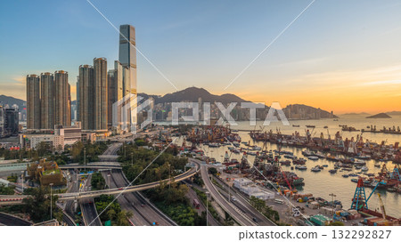 Oct 11 2025 Modern Highways Intersecting West Kowloon Urban Skyline Oct 11 2025 Modern Highways Intersecting West Kowloon Urban Skyline 132292827