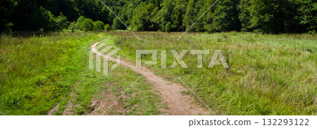 A path that leads through wild countryside. This path is intended only for pedestrians and managers of adjacent land. 132293122