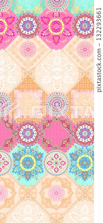 Handpainted Diverse Floral Pattern Collection Decorative Artwork Assortment 132293661