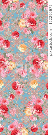 Handpainted Diverse Floral Pattern Collection Decorative Artwork Assortment 132293673