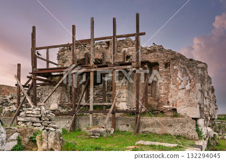 Cesmeli Sarnic Ottoman Era Cistern with Fountain, Izmir Agora, Izmir, Turkey. 132294045