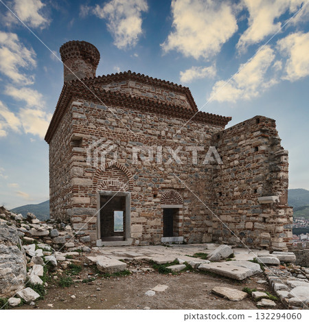 Ancient Mosque Ruins at Ayasuluk Inner Castle, Selcuk, Izmir, Turkey 132294060