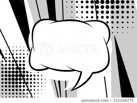 Background with speech bubble. Decorative abstract card in pop art style. 132294775