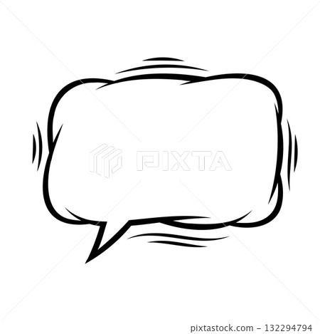 Cartoon speech bubble. Pop art illustration in comic style. 132294794